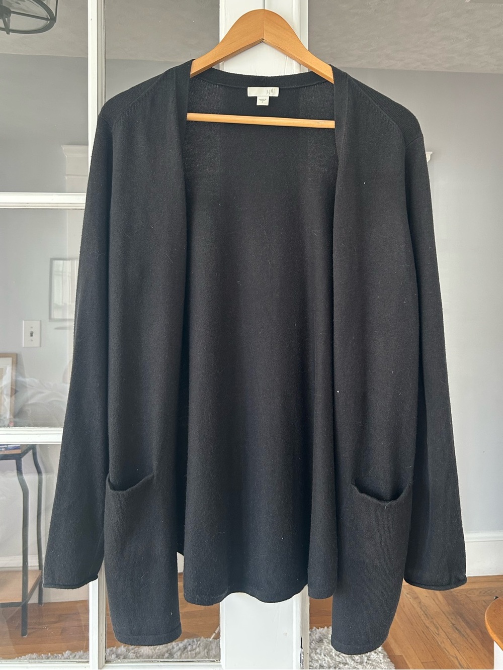 J. Jill Black Long Pocket Cardigan